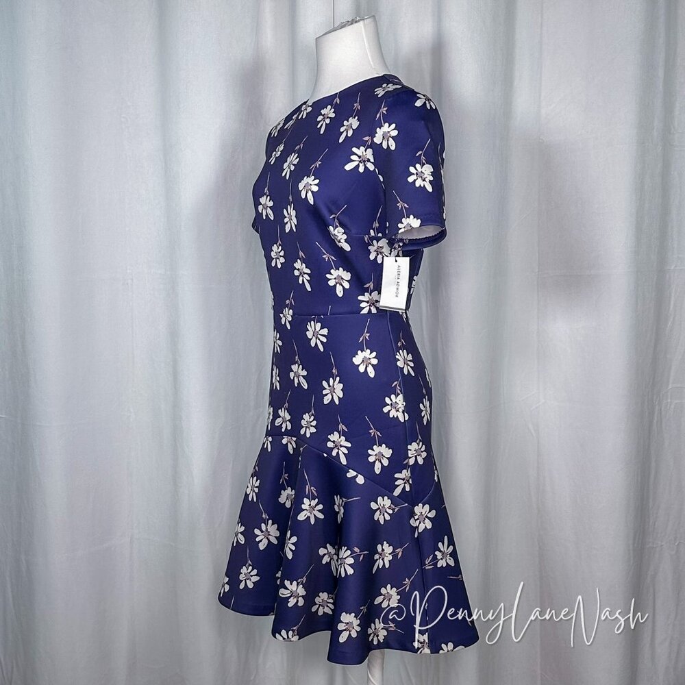 NWT Alexia Admor Floral Monica Mini Dress Purple Size Small - Picture 4 of 10